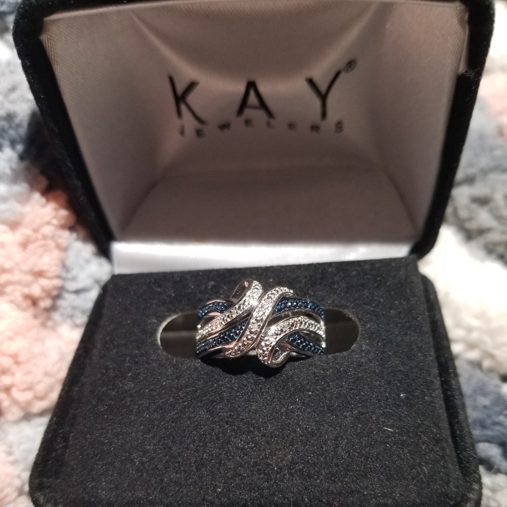 SOLD Drop dead gorgeous blue diamond ring